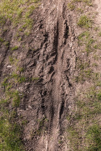 Full frame shot of cracked land