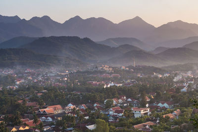 Viewpoint and landscape at luang prabang , laos.