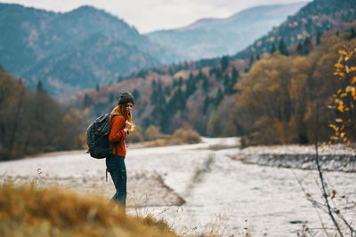 Man standing on mountain