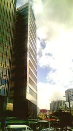 Low angle view of buildings against sky