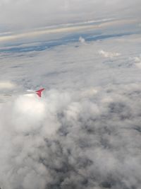 Low angle view of airplane flying in sky