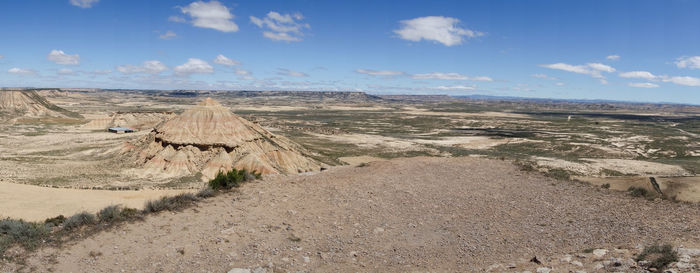 Scenic view of desert against sky