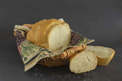 High angle view of bread on table