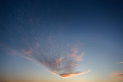 Low angle view of vapor trails in sky