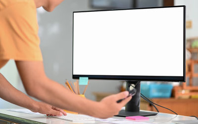 Man working on table