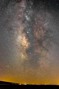 Scenic view of star field against star field