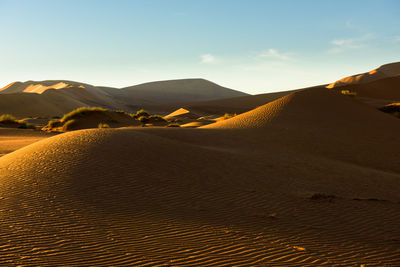 Scenic view of desert against sky
