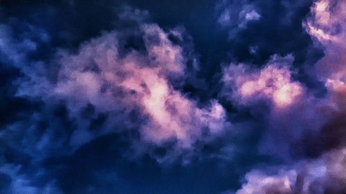 Low angle view of clouds in sky