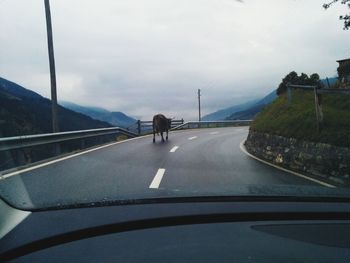 Road passing through mountains