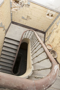 High angle view of old building