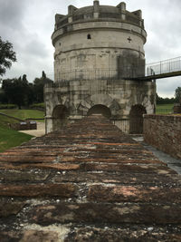 Built structure against cloudy sky