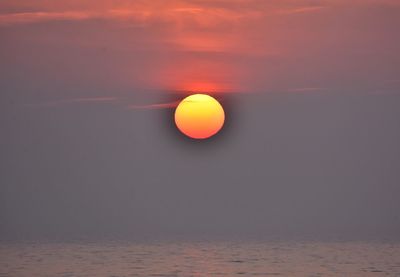 Sunrise over the baltic sea in gdynia