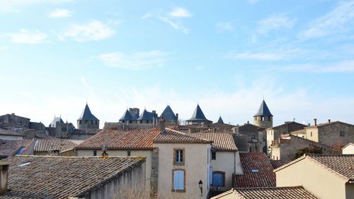 Panoramic view of buildings against sky