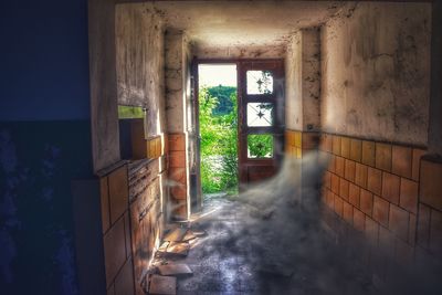 Interior of abandoned house