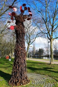 Bare tree in park