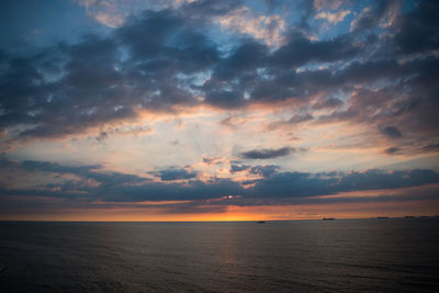 Beautiful sunset from the recreational pier, enclosed with open-air decks.