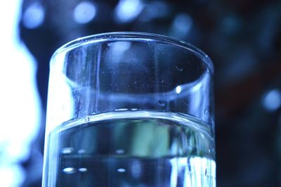 Close-up of glass of water