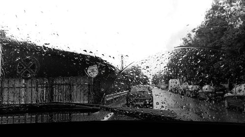 Water drops on car window