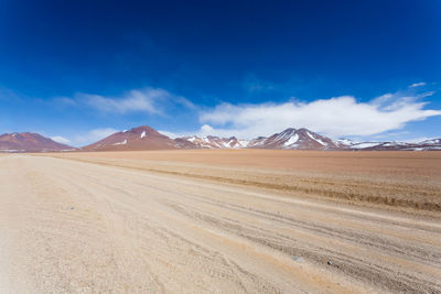 Scenic view of desert against sky