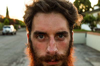 Close-up portrait of man