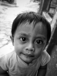 Close-up portrait of cute boy