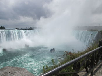 Scenic view of waterfall
