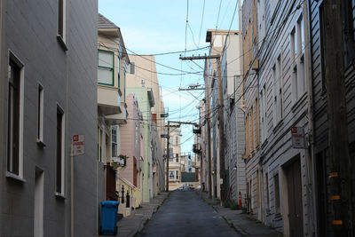 Narrow alley in city