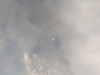 Low angle view of moon in sky