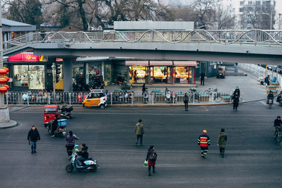 People on city street