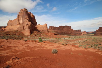 Rock formations on landscape