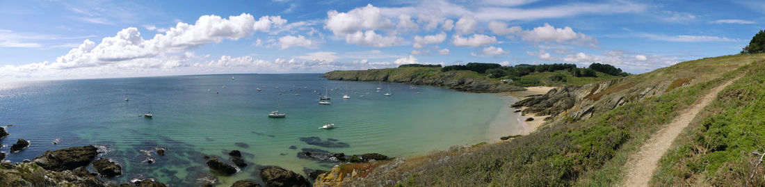 Panoramic view of sea against sky