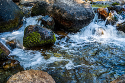 Stream flowing through rocks