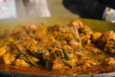 Close-up of food on table