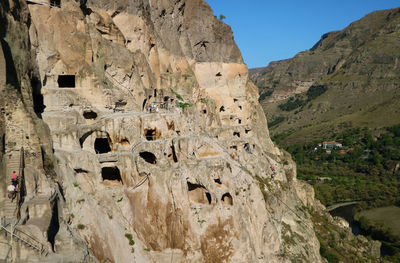 Medieval cave monastery of vardzia,  mountain near aspindza town, southern georgia