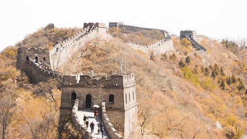 Panoramic view of historic building against sky