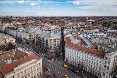 High angle view of cityscape