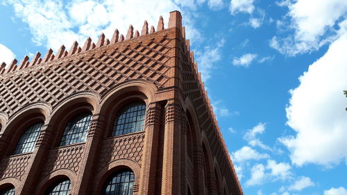 Low angle view of traditional building against sky