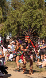 Group of people in traditional clothing during festival