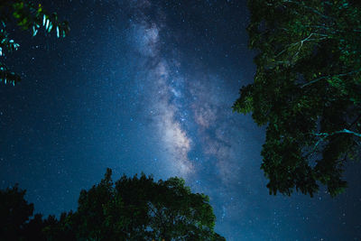 Scenic view of sea against sky at night