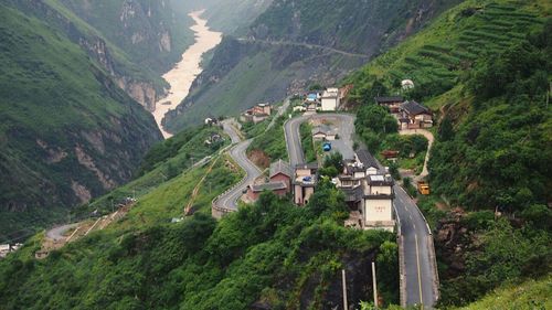 High angle view of landscape