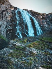 Scenic view of waterfall