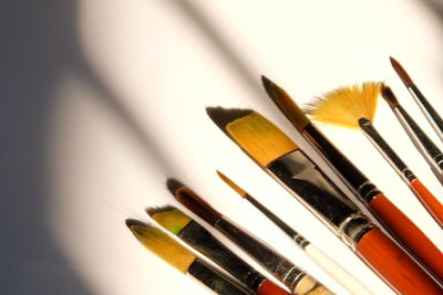 Close-up of brushes