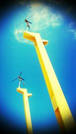 Low angle view of traditional windmill