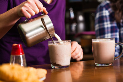 Close-up of coffee cup on table