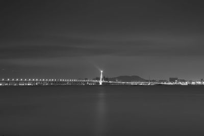 Illuminated city at night