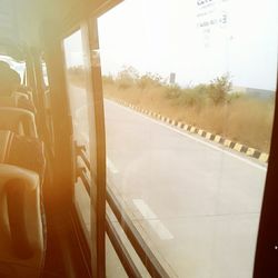 View of empty car window