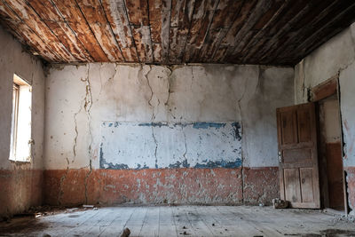 Interior of abandoned building