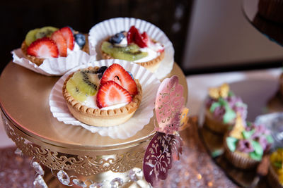 Close-up of cupcakes