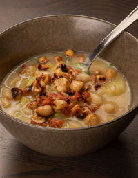 Close-up of food in bowl on table