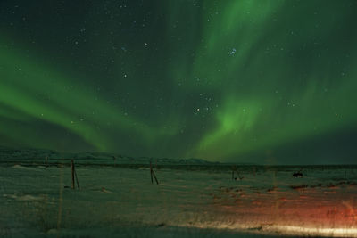 Mystical northern lights in iceland